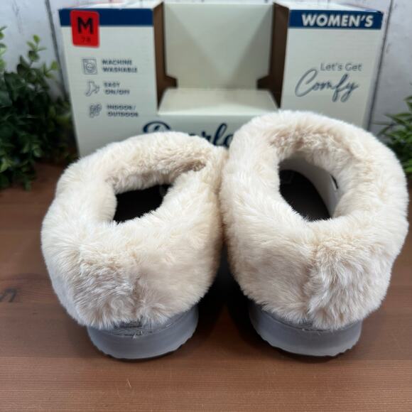 Dearfoams Women’s Memory Foam Grey Slippers Size M (7-8) - Picture 4 of 5